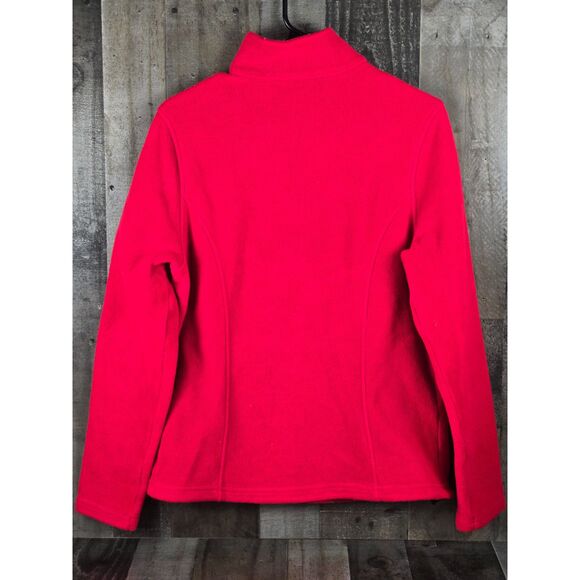 LL Bean Womens Fleece Light Jacket Size Small Regular Red - Picture 4 of 6